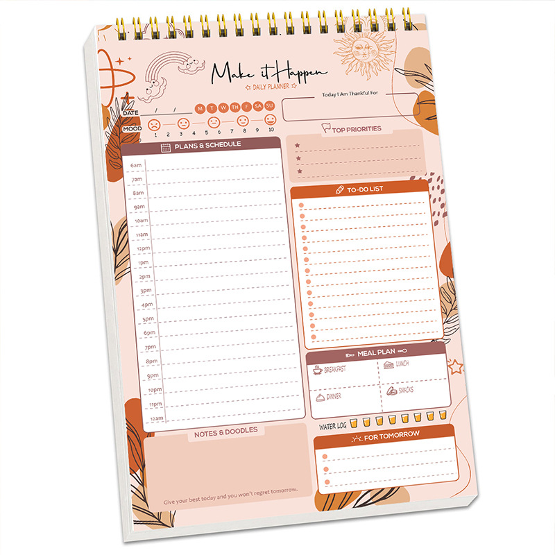 Office Stationery Supply List - Планер-ежедневник на спирали А5, блокнот для