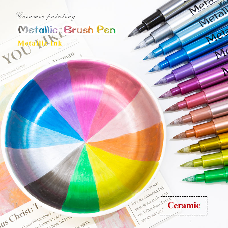 Whiteboard Marker Set - 24-цветные металлические акриловые маркеры для камня,