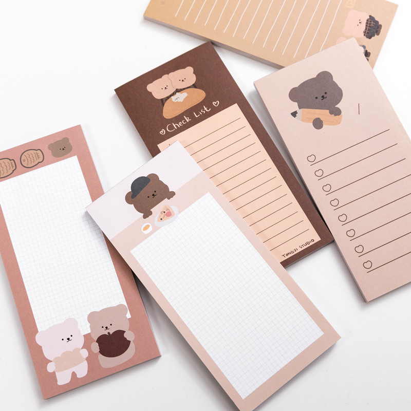 Office Stationery Supply List - Милый корейский блокнот с печеньем и
