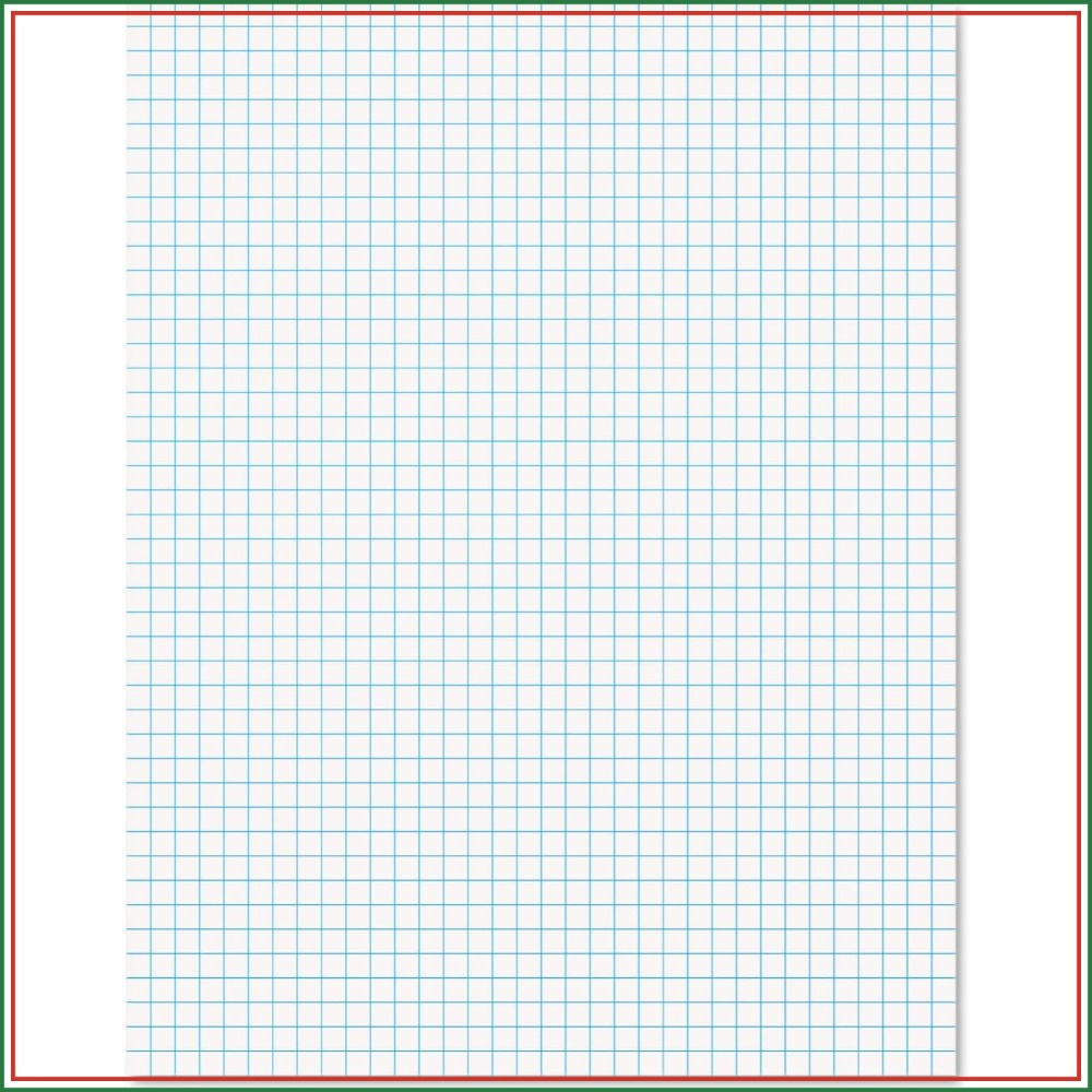 Блокнот с линовкой Quad Ruled, – обзор и цена Graph Paper Pad
